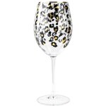 Lot de 4 verres � pied 43cl, leopard