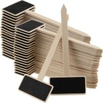 Lot de 40 tiquettes potager, 14. 8 x 6, 1 cm, mini tableau en bois tiquettes, pour jardins, plantes ...