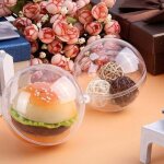 Lot de 40 pieces boule transparente  remplir en plastique dcoration suspension pour nol sapin paque ...