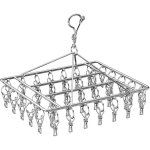 Lot de 40 piquets et cintres m�talliques pliants pour sous - v�tements ? s�choir en acier inoxydable