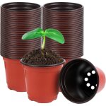 Lot de 40 pots de fleurs en plastique de 10, 2 cm pour semis succulents, coupe et transplantation