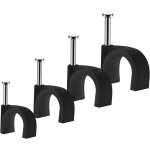 Lot de 400 clips c�bles - attache c�ble, range c�ble, fixation c�ble �lectrique, clips c�ble - durables ...