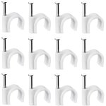 Lot de 400 clips muraux en acier pour c�bles - diff�rentes sp�cifications - solides - durables - blancs ...