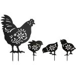 Lot de 4pièces statue de poule et poulets en acrylique déco, silhouette animale décoration jardin - ahlsen ... Lot de 4pièces statue de poule et poulets en acrylique déco, silhouette animale décoration jardin - ahlsen ...
