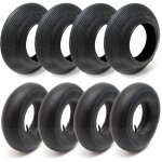 Wiltec - lot de 4x pneus & 4x chambres  air 4. 00 - 8 pour roues de brouette ? avec valve droite tr13 ...