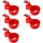 Lot de 5 abreuvoirs automatiques pour volailles - pour poulets, canards, oies, dindes et pigeons