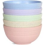Lot de 5 bols en plastique incassables, de qualit alimentaire, lgers, rutilisables, pour la vaisselle, ...