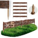 Lot de 5 bordures osier bogateco saule naturel 100x10 cm