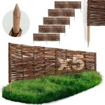Lot de 5 bordures osier bogateco saule naturel 100x30 cm