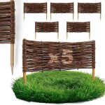 Lot de 5 bordures osier bogateco saule naturel 60x30 cm