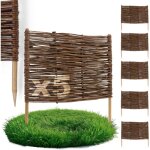 Lot de 5 bordures osier bogateco saule naturel 60x40 cm