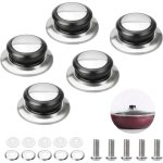 Lot de 5 boutons couvercle casserole poign�e pot knob, poign�es universelles r�sistantes � la chaleur ...