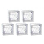 Lot 5 briques de verre la roch�re cubiver2 nuag� incolore pour paroi de douche 19, 6x19, 6x8cm - 60007jc ...