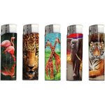 Lot de 5 briquets  gaz pizolectriques classiques avec animaux sauvages