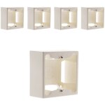 Lot de 5 cadres saillie 80 x 80 x 40 entraxe 60mm - blanc - zenitech Lot de 5 cadres saillie 80 x 80 x 40 entraxe 60mm - blanc - zenitech