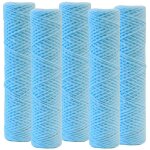 Lot de 5 cartouches bobin�e filtre � eau anti s�diments 9 pouces 3 / 4 - 5 microns compatibles filtre ...