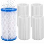 Lot de 5 cartouches filtrantes pour piscine - filtre spa - pour pompe de filtration intex bestway - accessoire ...