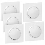 Lot de 5 interrupteurs va - et - vient complet dooxie, blanc - legrand