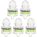 Lot de 5 leurres de p�che lumineux led en forme de diamant, r�sistants � la corrosion, � allumage automatique ...