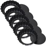 Lot de 5 moules à tarte ronds à charnière pour pâtisseries, petits moules à pâtisserie, moules à pizza, ... Lot de 5 moules à tarte ronds à charnière pour pâtisseries, petits moules à pâtisserie, moules à pizza, ...