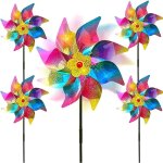 Lot de 5 moulin � vent r�fl�chissant, moulins � vent anti - oiseaux, r�pulsif oiseaux r�fl�chissant, ...