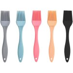Lot de 5 pinceaux de huile cuisine en silicone - alimentaire pour p�tisserie, barbecue et cuisson r�sistants ...