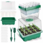 Lot de 5 plateaux de semis, plateaux de culture avec couvercles, mini - serre pour la germination des ... Lot de 5 plateaux de semis, plateaux de culture avec couvercles, mini - serre pour la germination des ...