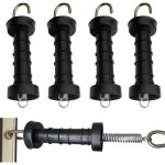 Lot de 5 poign�es de portail de cl�ture �lectrique, poign�es de porte isol�es, poign�e de porte � ressort ...