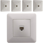 Lot de 5 prises rj45 blanc artezo