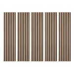 Decoon - lot de 5 panneaux muraux tasseaux bois 120x30x1 cm - pack t�te de lit 90 - lamelles ch�ne clair ...