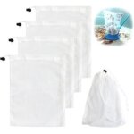 Lot de 5 sacs filtrants pour aspirateurs de piscine, 32x 23cm, en maille fine avec cordon de verrouillage, ...