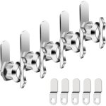Lot de 5 serrures � came d�cal�es, serrure � bouton rotatif pour tiroir, bo�te aux lettres, armoire de ...