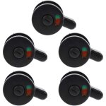 Lot de 5 serrures de porte en plastique noir indicateur d?occupation pour toilettes publiques serrure ...