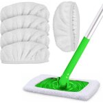 Lot de 5 tampons de nettoyage r�utilisables en microfibre pour balai � franges pour lingette swiffer, ...