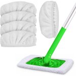 Lot de 5 tampons de nettoyage r�utilisables en microfibre pour balai � franges pour lingette swiffer, ...
