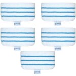 Lot de 5 tampons de rechange pour balai  vapeur black + decker fsm1610 / fsm1630 accessoires pour tampons ...