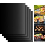 Lot de 5 tapis de cuisson anti - adhésifs pour barbecue, tapis de cuisson approuvé par la fda, ptfe téflon ... Lot de 5 tapis de cuisson anti - adhésifs pour barbecue, tapis de cuisson approuvé par la fda, ptfe téflon ...