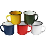Lot de 5 tasses de camping �maill�es multicolores pour caf� et th�, id�ales pour les activit�s int�rieures ...