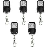 Lot de 5 tlcommandes universelles auto - apprenantes pour portail automatique et garage frquence 433, ...