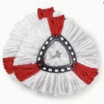 Lot de 5 t�tes de balai en microfibre vileda de rechange pour balais � franges en plastique d'un diam�tre ...