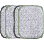Lot de 5 torchons en fil mtallique anti - rayures, chiffon de nettoyage  double usage, extrieur textur ...