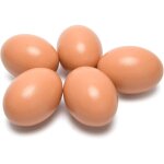 Lot de 5 ?ufs en bois pour poules - ?ufs en bois artificiels pour aider � la ponte - outil agricole pour ...