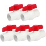 Lot de 5] vanne  boisseau sphrique en pvc , vanne d'arrt d'eau  boisseau sphrique en pvc , pression ...
