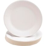 Lot de 50 assiettes jetables en carton de qualit� alimentaire pour g�teau et barbecue, assiettes de peinture ...