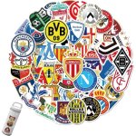 Coocheer - lot de 50 autocollants de football, en vinyle impermable, pour ordinateur portable, bagages, ...