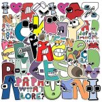 Fei yu - lot de 50 autocollants de graffitis avec lgendes de l'alphabet, dcalcomanies dcoratives pour ...