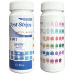 Lot de 50 bandes de test, 6 en 1 bandes spa et piscine, bandes test eau pour tester chlore libre, le ...