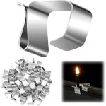 Lot de 50 crochets de toit pour guirlandes lumineuses - support de goutti�re en m�tal et acier inoxydable ...