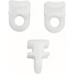 Lot de 50 glissi�res pour tringle � rideaux en plastique blanc pour caravane, camping - car, fen�tre, ...