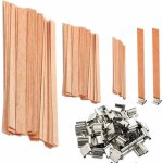 Fei yu - lot de 50 mches de bougie en bois pour la fabrication de bougies et l'artisanat de bougies ...